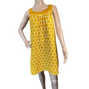 Earth Music & Ecology Geometric Trapeze Flowy Whimsical Satin Mini Dress S to M